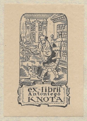 Ex-libris of L. Tyrowicz for A. Knot. 1943.