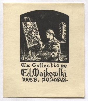 S. Jakubowski's exlibris for E. Majkowski, 1924.