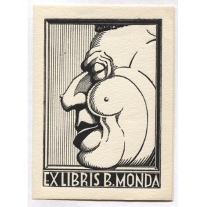 Ekslibris A. Birkenmajera dla B. Monda z 1929.
