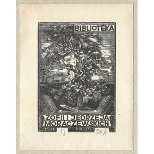 Ekslibris A. Hrabala dla Zofii i Jędrzeja Moraczewskich, sprzed 1935?