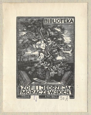 A. Hrabal's exlibris for Zofia and Jędrzej Moraczewski, pre-1935?