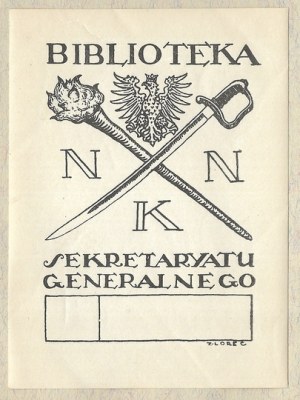 Ex-libris of Z. Lorec for the Bibliot. General Secretariat of the NKN.