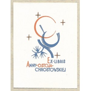 Ekslibris S. Ostoi-Chrostowskiego dla Anny Ostoja-Chrostowskiej, 1929.