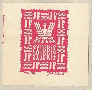The ex-libris of J. Tlomakowski for J. Pilsudski. 1929.