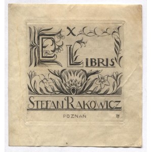 Ekslibris W. Osseckiego dla S. Rakowicza. 1930.