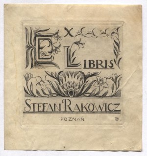 Ex-libris by V. Ossecki for S. Rakowicz. 1930.