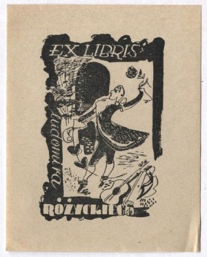 Ex-libris of W. Gawęcki for L. Różycki. 1944.