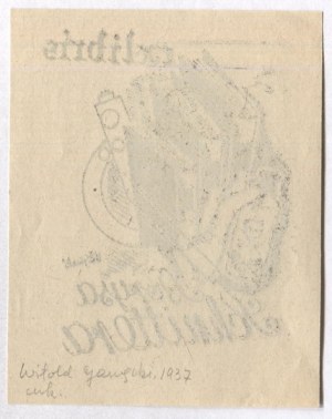 The ex-libris of W. Gawęcki for B. Schnitter, 1937