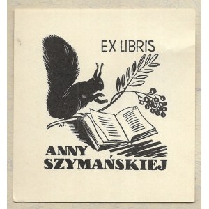 Ekslibris własny A. Szymańskiej, 1940?