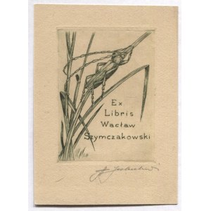 Ekslibris S. Jakubowskiego dla W. Szymczakowskiego w akwaforcie z 1941.