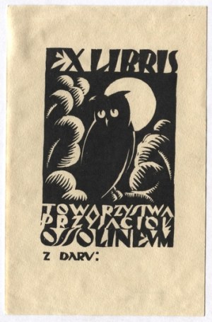 Ekslibris of Z. Kinastowski for the Society of Friends of the Ossolineum, 1929.