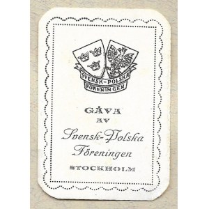 [TOWARZYSTWO Szwedzko-Polskie]. Gåva av Svensk-Polska Föreningen.