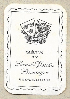 [Swedish-Polish Fellowship]. Gåva av Svensk-Polska Föreningen.