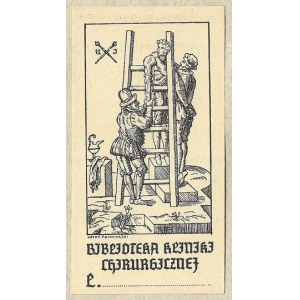 Ekslibris J. Pochwalskiego dla Kliniki Chirurgicznej UJ. 1937.