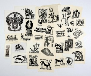 Collection of 35 exlibrises by T. Zurowski for various owners, 1969-1974.