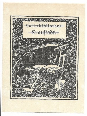 [WSCHOWA]. Volksbibliothek Fraustadt.