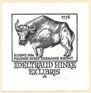 An exlibris by Z. Dolatowski for Edeltraud Hinke. 1981