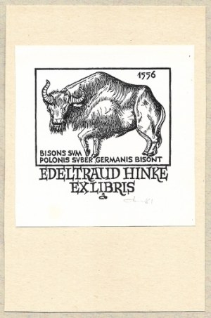 An exlibris by Z. Dolatowski for Edeltraud Hinke. 1981