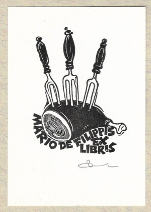 An exlibris by Z. Dolatowski for M. de Filippis.