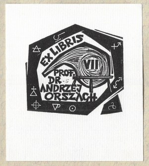 An ex-libris by Z. Dolatowski for A. Orszach, 1964.