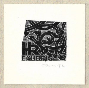 Z. Dolatovsky's ex-libris for HR from 1973