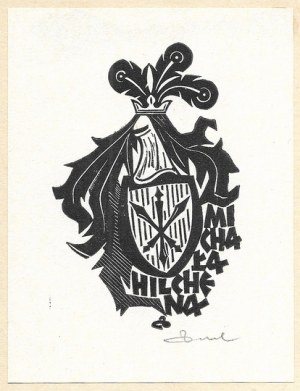 An ex-libris by Z. Dolatowski for Michal Hilchen