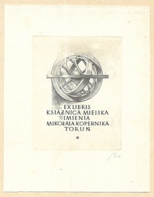 JAKUBOWSKI Wojciech (1929-2024) - Ex libris Książnica Miejska Imie Mikołaja Kopernika,...