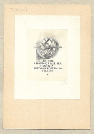 JAKUBOWSKI Wojciech (1929-2024) - Ex libris Książnica Miejska Imie Mikołaja Kopernika,...
