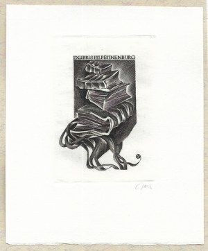 JAKUBOWSKI Wojciech (1929-2024) - Exlibris of P[eter] J. J. Peijnenburg.