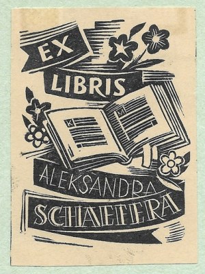 MOŹDZIERZ Kazimierz (1918-1997) - Ex libris of Alexander Schaefer.