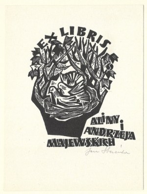 STAÑDA Jan (1912-1987) - Ex libris of Alina and Andrzej Majewski.