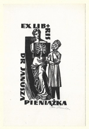 STAÑDA Jan (1912-1987) - Ex libris of Dr. Janusz Pieniązek.
