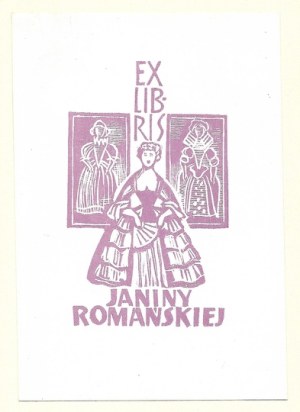 STAÑDA Jan (1912-1987) - Ex libris of Janina Romanska.