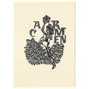 STAŃDA Jan (1912-1987) - Ex libris Janiny Romańskiej. Carmen.