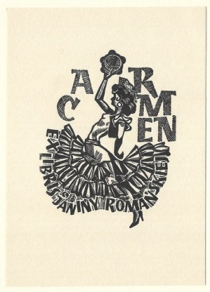 STAÑDA Jan (1912-1987) - Ex libris of Janina Romanska. Carmen.