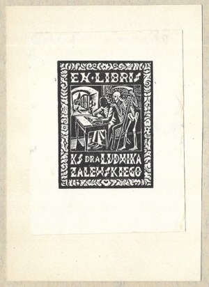 WISZNIEWSKI Kazimierz (1894-1960) - Ex libris ls. dra Ludwika Zalewskiego.