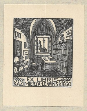WISZNIEWSKI Kazimierz - Ex libris Kazimierza Lewińskiego.