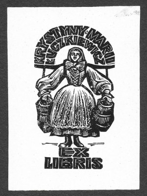 WRÓBLEWSKA Krystyna (1904-1994) - Ex libris Krystyny Marii Łuczkiewicz.