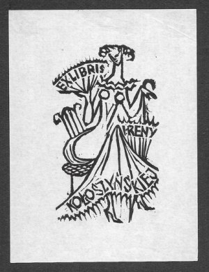 WRÓBLEWSKA Krystyna (1904-1994) - Exlibris Ireny Kołoszyńskiej.