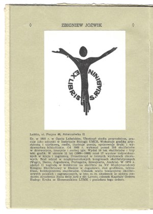 MODERN exlibris of Lublin. Exhibition catalog. Lublin, X 1982. 8, pp. [39]. Brochure.
