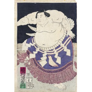 Utagawa Kuniaki II (1835-1888), sumo wrestler Sakaigawa Namiemon, Japan, 1878.