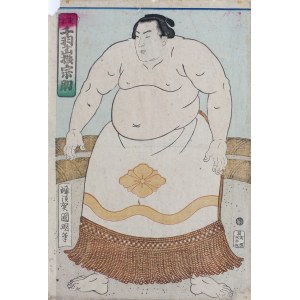 Utagawa Kuniaki II (1835-1888), Zapaśnik sumo, Japonia, lata 70. XIX w.