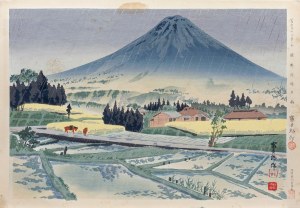 Tomikichirō Tokuriki (1902-2000), Rain at Kiraba, from the series: Thirty-six Views of Mount Fuji, Uchida First Edition, Japan, 1939/1940.