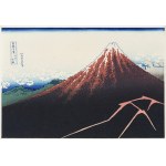 Katsushika Hokusai (1760-1849), Letnia burza z piorunami poniżej szczytu, z serii: Trzydzieści sześć widoków góry Fuji, wyd. Bijutsusha, Tokio/Japonia, okres Showa po 1960 r.