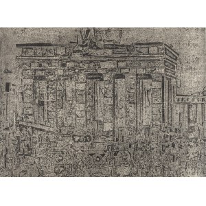 Roman Opałka (1931 Abbeville, Francja - 2011 Rzym), Czołg polski przy Bramie Brandenburskiej z cyklu XX-lecie Zwycięstwa (astralografia) , 1965