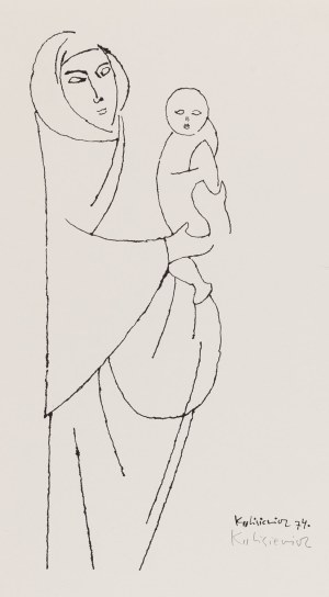 Tadeusz Kulisiewicz (1899 Kalisz - 1988 Warsaw), Mother with a Child, 1974