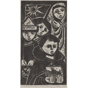 Maria Hiszpańska-Neumann (1917 Warszawa - 1980 Warszawa), Pogrzeb gawrona, 1957