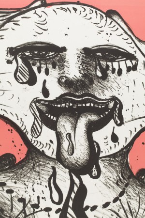 Pinchas Burstein `Maryan (1927 Nowy Sacz - 1977 New York), Surrealist face, 1975.