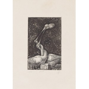 Stasys Eidrigevicius (ur. 1949, Mediniszki na Litwie), Ekslibris, 1976