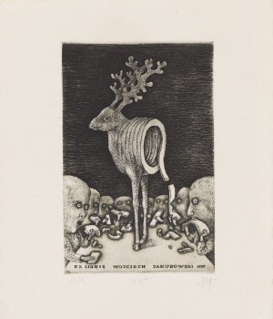 Stasys Eidrigevicius (b. 1949, Medinishki, Lithuania), Exlibris, 1976